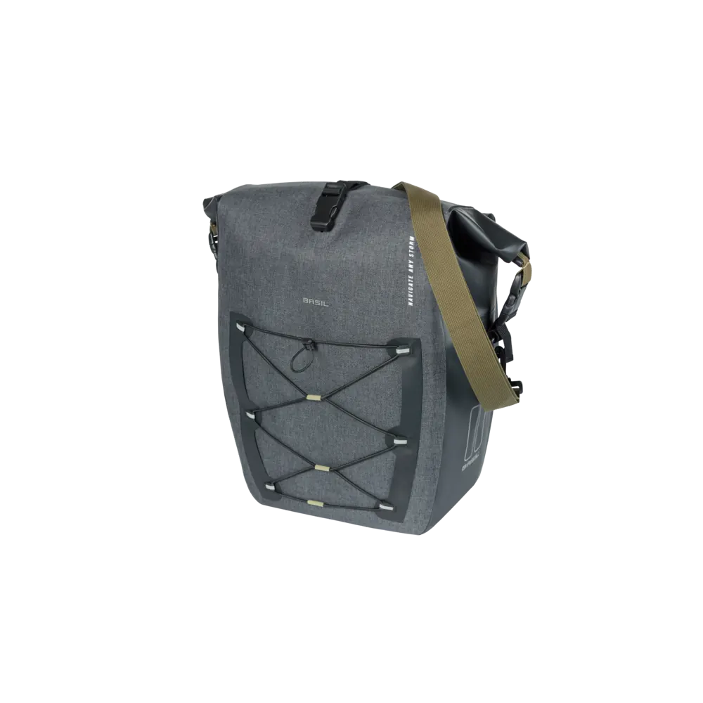 Basil Navigator Storm MIK Studs  L - enkele fietstas - 25-31 liter - zwart