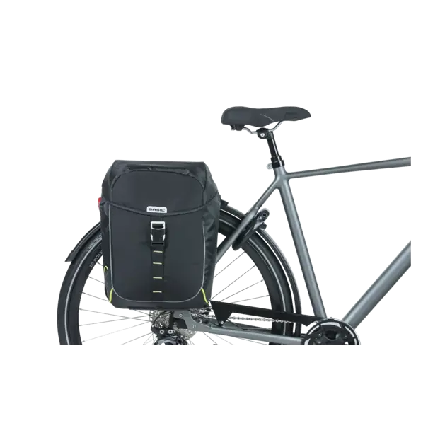 Basil Miles -  dubbele fietstas - 34 liter - zwart