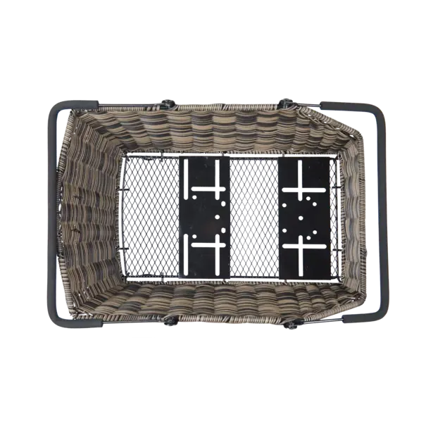 Basil Cento Rattan Look Multi System - fietsmand - achterop - bruin