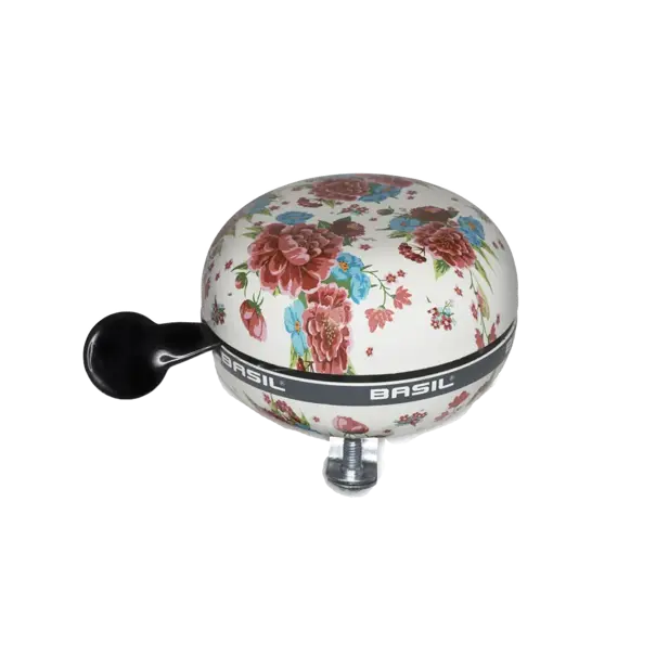 Basil Bloom - fietsbel - 80 mm - wit met bloemen