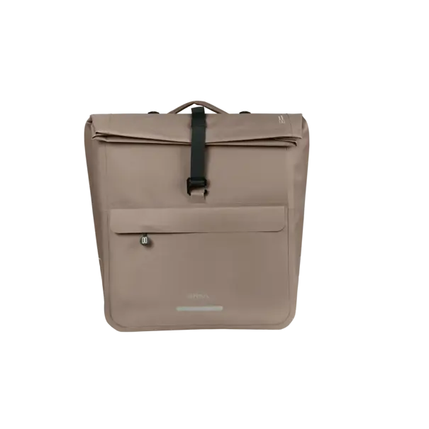 Basil Urban Dry Neo - dubbele fietstas MIK - 46-52L - sage brown