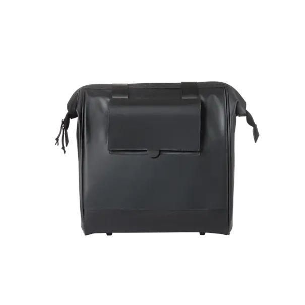 Basil Grand - Tarpaulin fietsshopper MIK Hooks - 23L - zwart