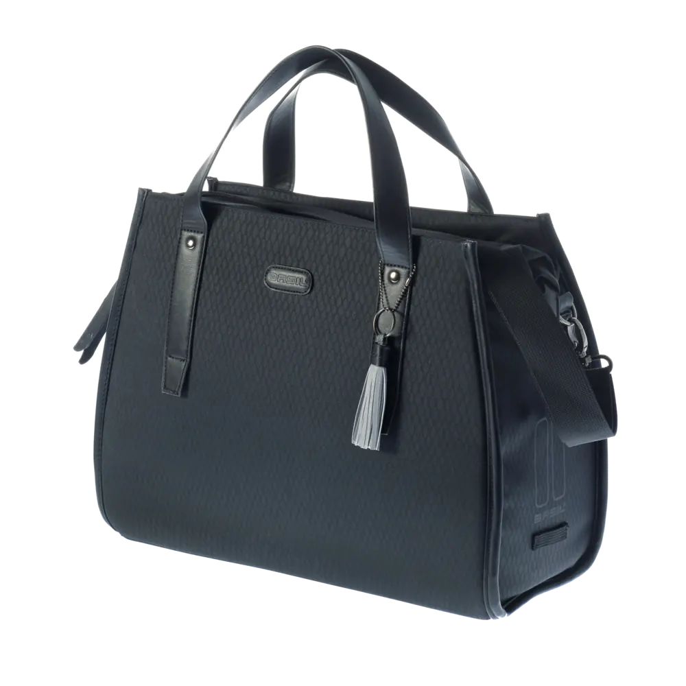 Basil Noir - business fietstas - 17 liter - zwart