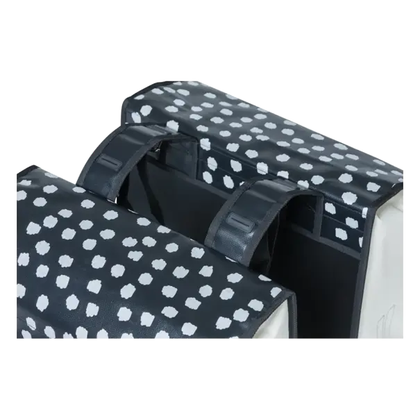 Basil Urban Load - dubbele fietstas - 48-53 liter - zwart met reflecterende stippen