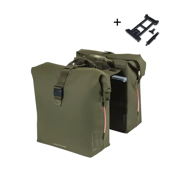 Basil SoHo Nordlicht MIK - dubbele fietstas - 41 liter - moss groen