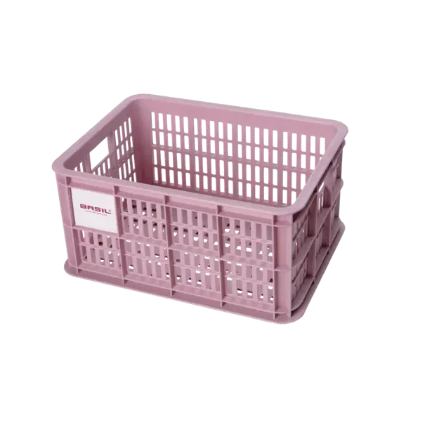 Basil fietskrat S - klein - 17.5 liter - roze