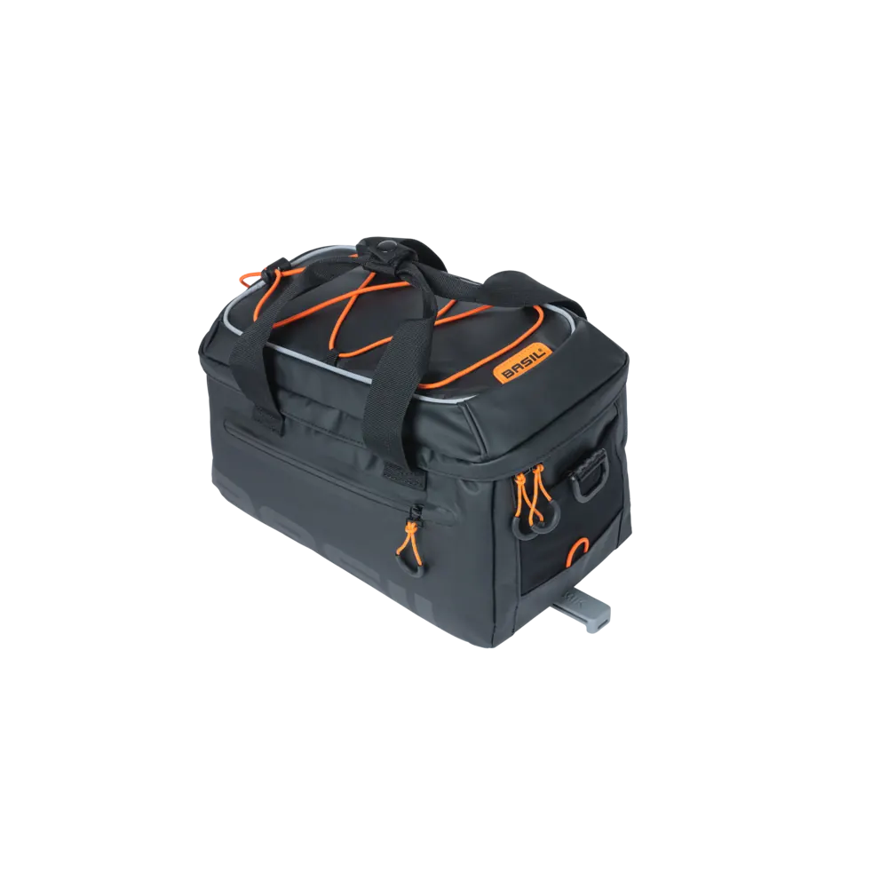 Basil Miles Tarpaulin - bagagedragertas MIK - 7 liter - zwart/oranje
