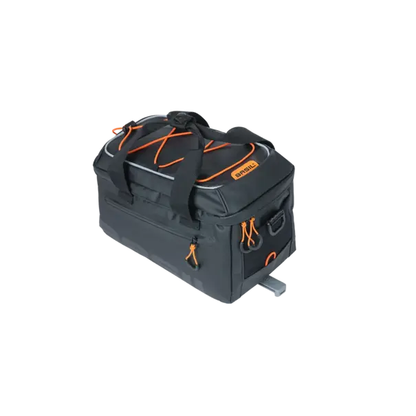 Basil Miles Tarpaulin - bagagedragertas MIK - 7 liter - zwart/oranje