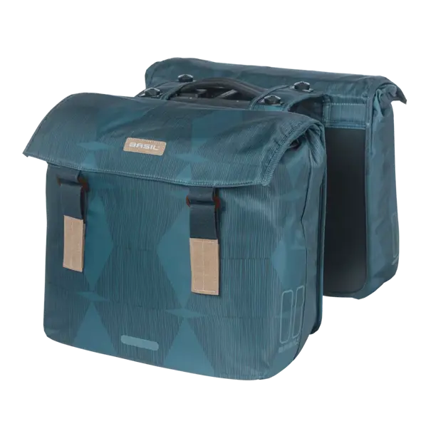 Basil Elegance - dubbele fietstas MIK - 40-49 liter - estate blauw