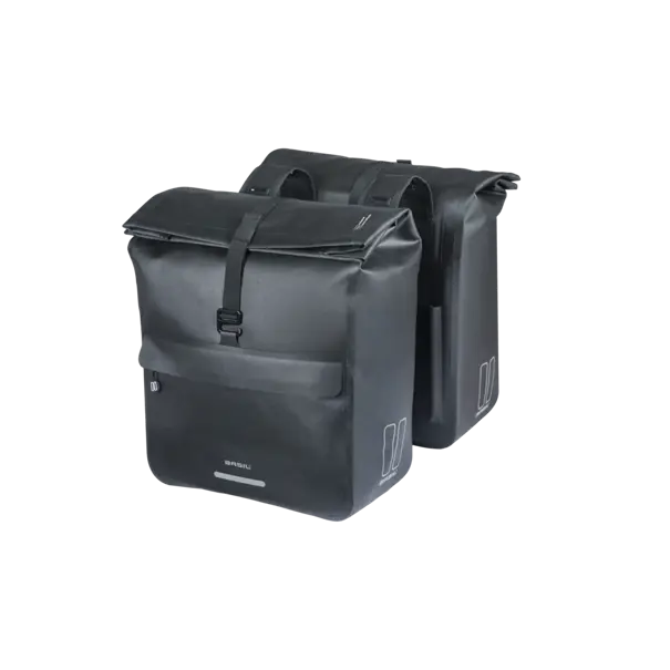Basil Urban Dry Neo - dubbele fietstas - 46-52L- zwart