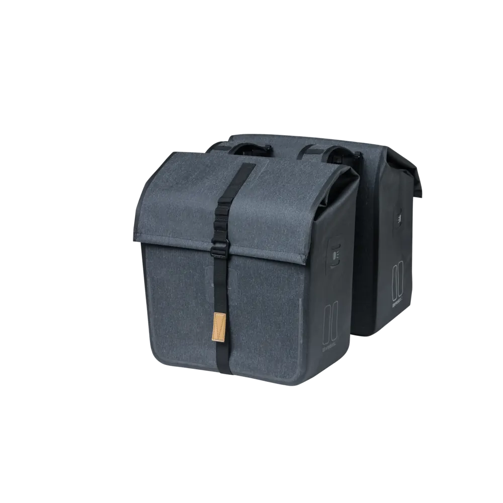 Basil Urban Dry - dubbele fietstas - 50 liter - charcoal melee