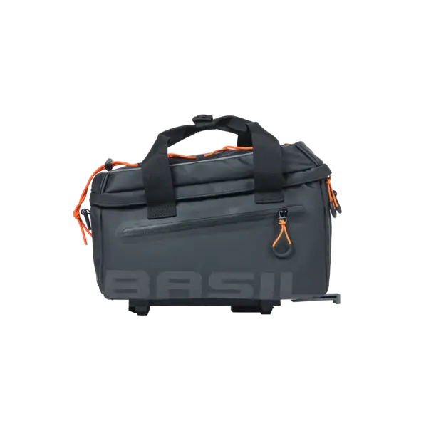 Basil Miles Tarpaulin - bagagedragertas MIK - 7 liter - zwart/oranje