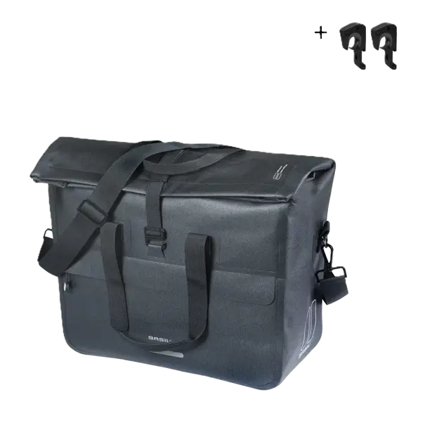Basil Urban Dry Neo - office bag MIK Hooks - 23-26L - zwart