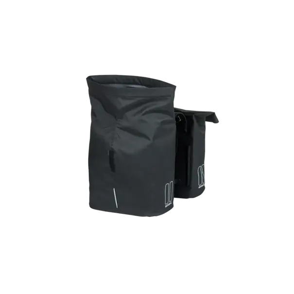 Basil City - dubbele fietstas - 28-32 liter - zwart