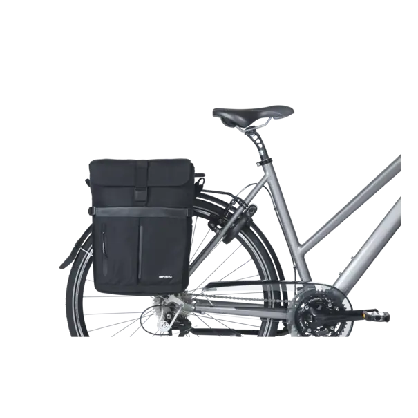 Basil Move fietsschoudertas MIK Hooks - enkele fietstas -  15 liter - zwart