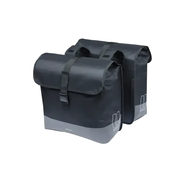 Basil Mara Evo - dubbele fietstas - 38-46L - zwart