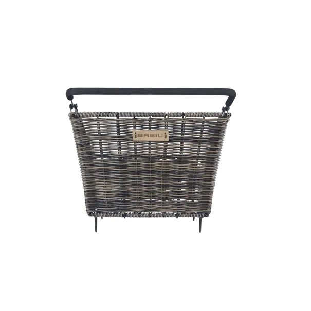 Basil Cento Rattan Look Multi System - fietsmand - achterop - bruin