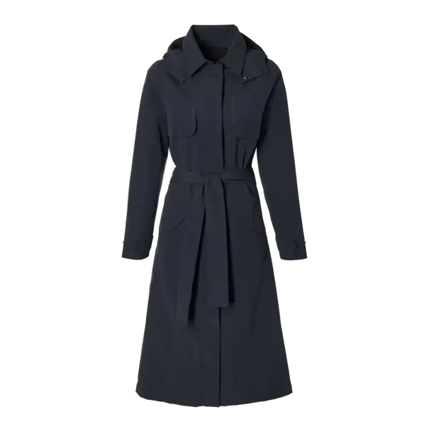 Basil Mosse fietsregentrenchcoat - dames - blauw (3)