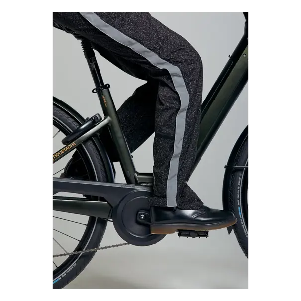 Basil Skane HiVis fietsregenbroek - dames - zwart - XS