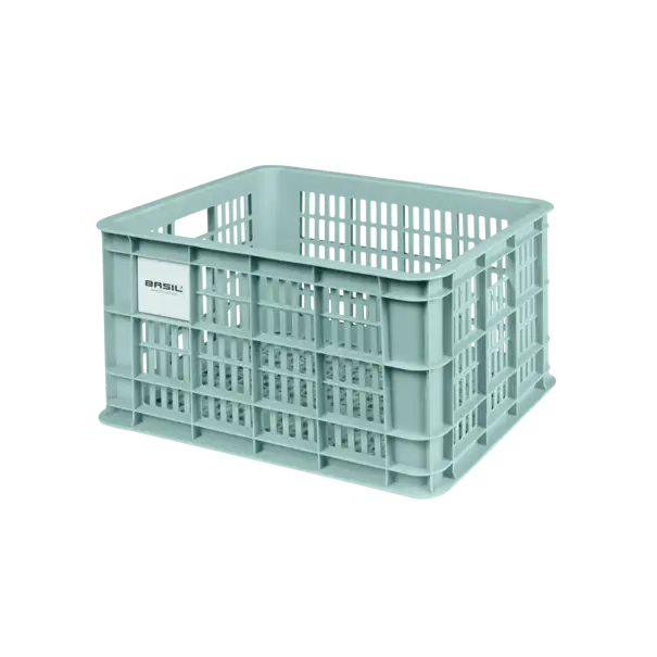 Basil fietskrat L - groot - 40L - gerecycled plastic - silver blue
