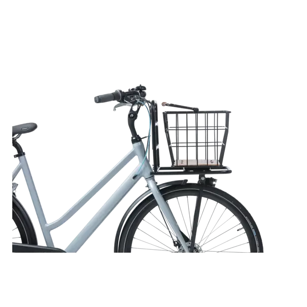 Basil Nordland - fietsmand MIK - voorop en/of achterop - zwart/natural bruin