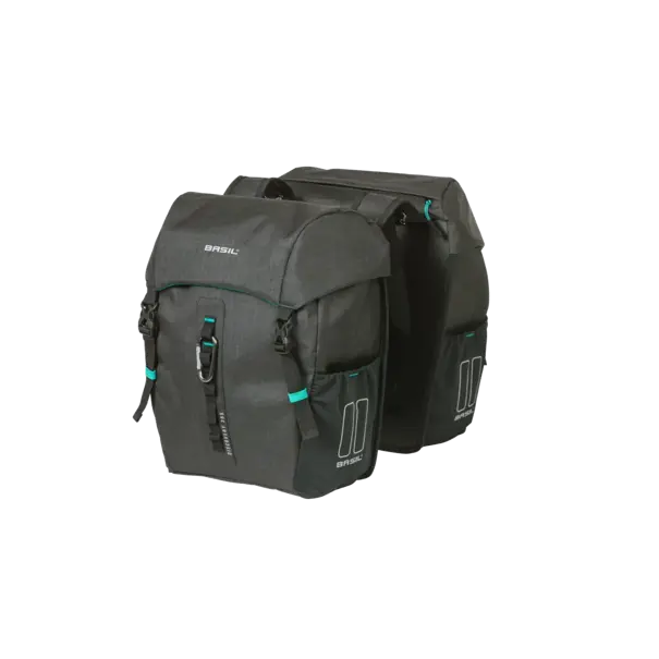 Basil Discovery 365D - dubbele fietstas M - 18 liter - zwart melee