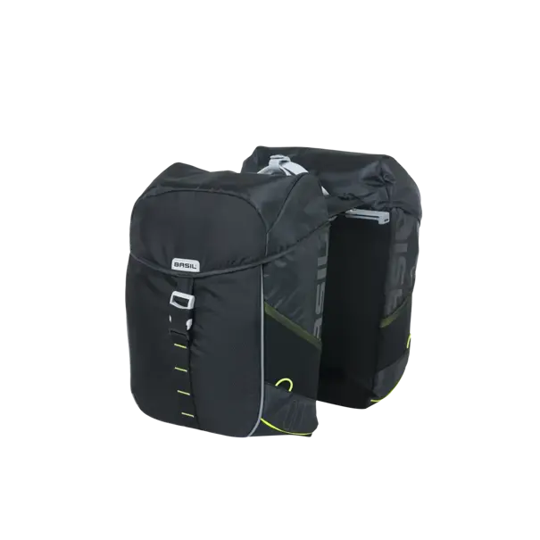 Basil Miles MIK – dubbele fietstas – 34 liter - zwart