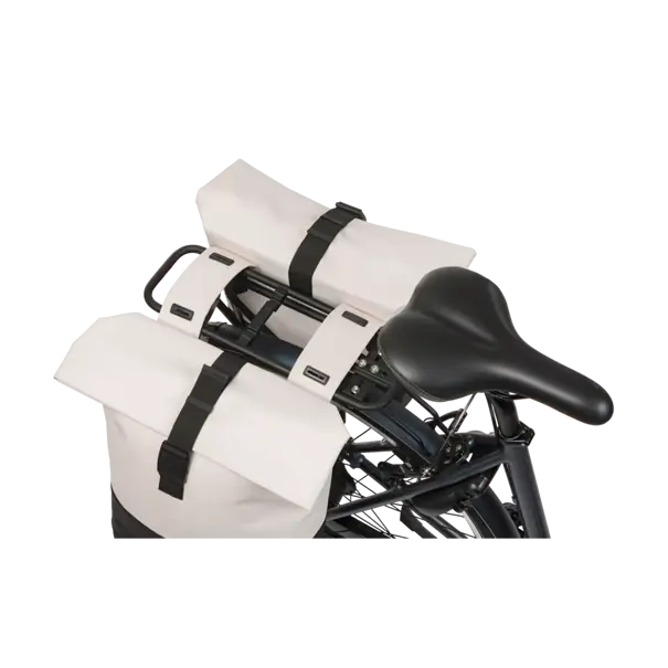 Basil Cove - dubbele fietstas - 28-32L - gebroken wit/zwart