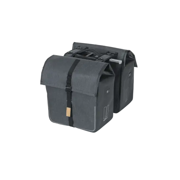 Basil Urban Dry MIK - dubbele fietstas - 50 liter - charcoal mêlée