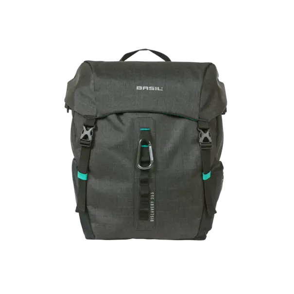 Basil Discovery 365D M - enkele tas MIK Hooks - 9L - zwart gemêleerd
