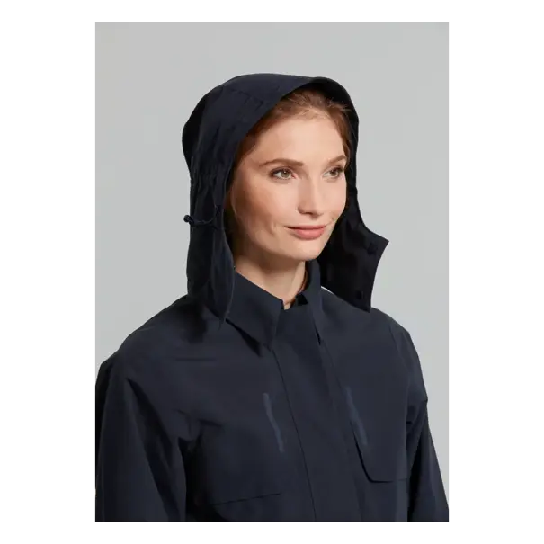 Basil Mosse fietsregentrenchcoat - dames - blauw (1)