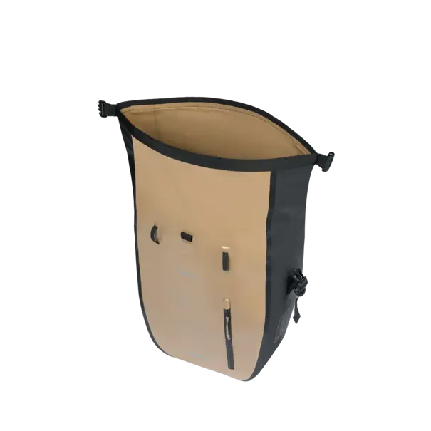 Basil Rivo L - enkele tas tarpaulin MIK Hooks - 25-31L - zand/zwart