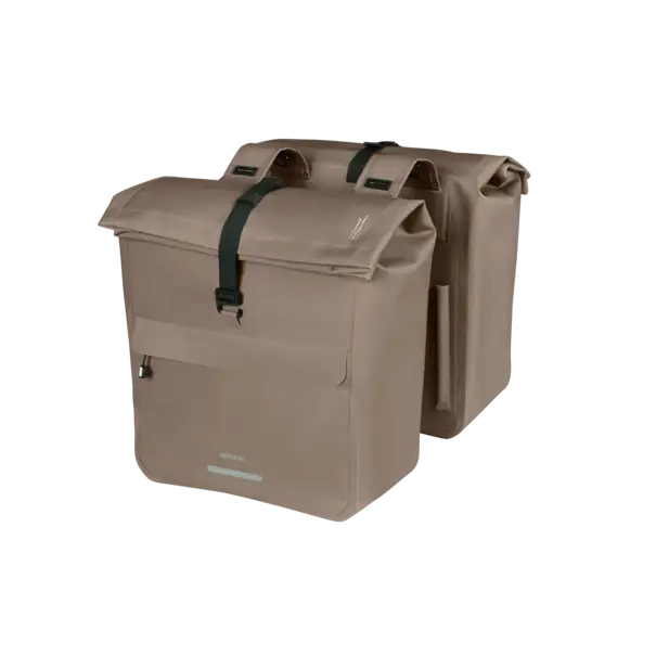 Basil Urban Dry Neo - dubbele fietstas - 46-52L - sage brown