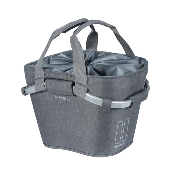 Basil 2Day Carry All KF – fietsmand – voorop - grijs