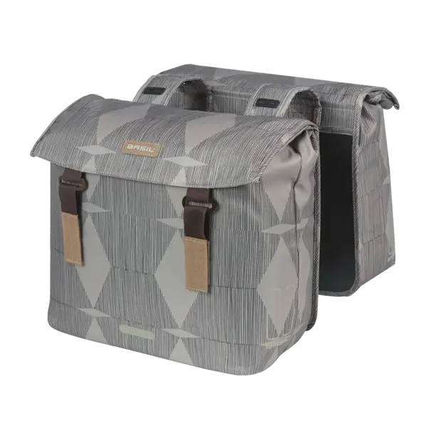 Basil Elegance - dubbele fietstas - 40-49 liter - chateau taupe