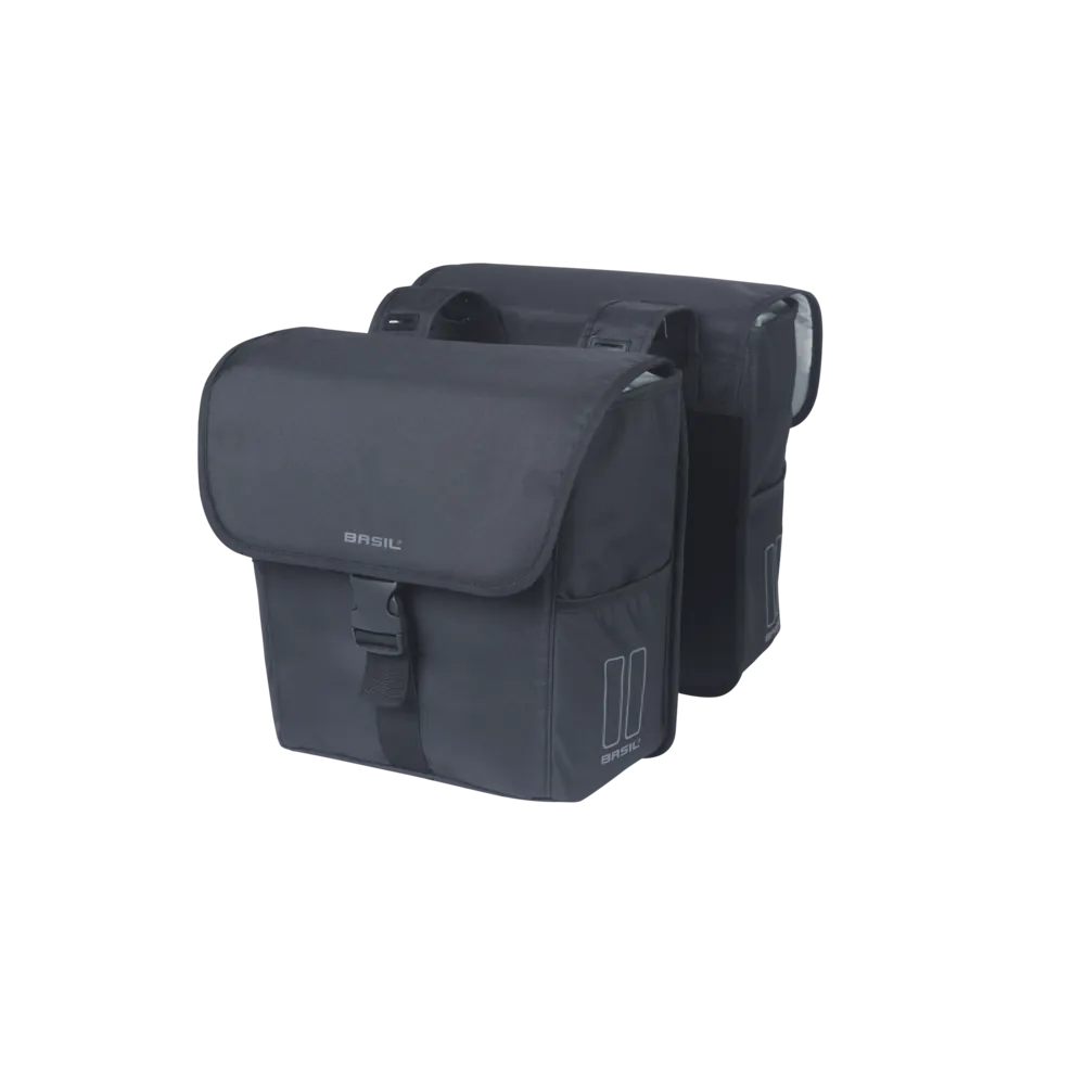 Basil GO - dubbele fietstas - 32 liter - zwart