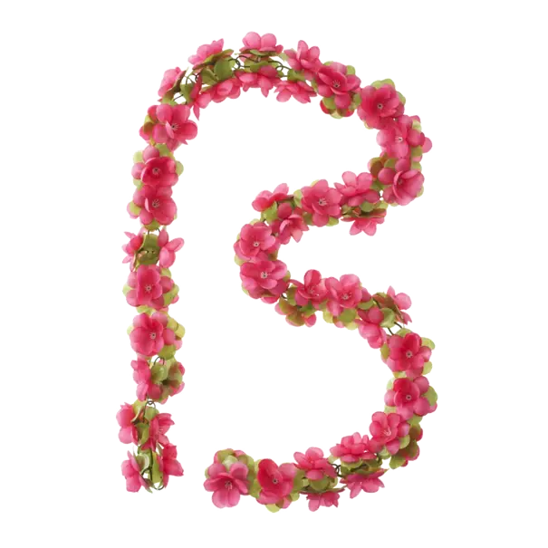 Basil Flower Garland - bloemenstreng - fuchsia